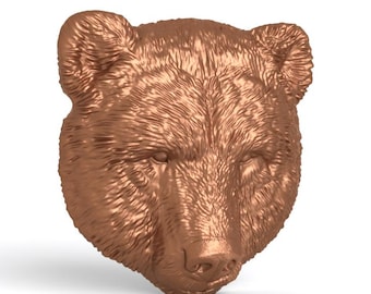 3D texture STL for CNC carving animal bear head model download routing detail