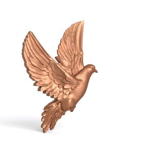 Dove STL for CNC Relief Carving | High-Resolution 3D Bas Relief Model, Clean Mill, Instant Download | Compatible with Aspire/Carveco
