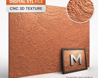 3D Concrete Texture STL for CNC Routing • Realistic Stone Pattern • High-Resolution Download for Panels & Signmaking