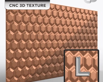 3D geometric texture STL for CNC routing seamless panel pattern G124 sign background wall design file high resolution rotatable G-124
