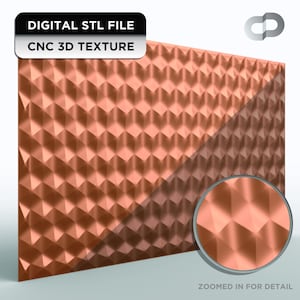 3D texture STL for CNC routing geometric prism panel pattern seamless tiling high resolution sign background wall panels furniture G140