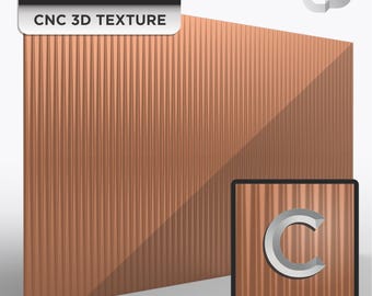 3D texture STL for CNC corrugated vertical ribbed panel pattern clean carve high resolution rotatable G102