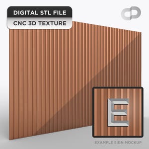 Textura 3D STL para enrutamiento CNC, patrón lineal de tallado limpio de alta resolución G-106