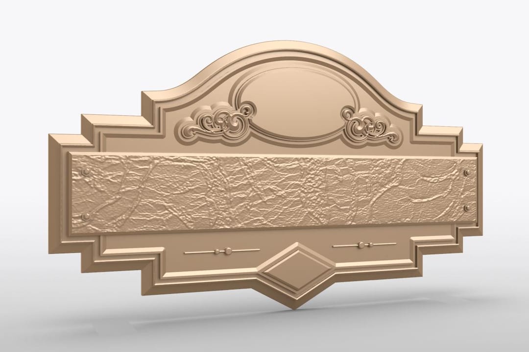 3D Sign Shape STL for CNC Routing Dimensional Plaque Blank R101 With ...