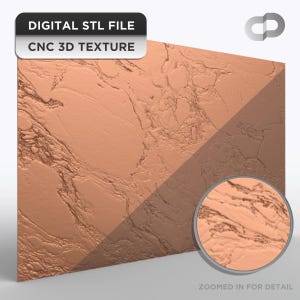 Concrete and Marble Texture STL File for CNC and 3D Printing | Realistic 3D Stone Pattern for Custom Sign Making and Architectural Panels