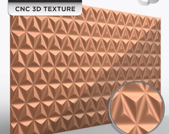 3D texture STL for CNC routing, geometric panel pattern, high resolution seamless rotatable relief, G151