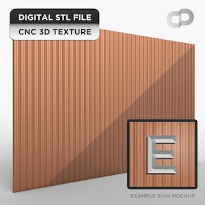 Texture del pannello nervato 3D STL per sfondo del cartello CNC modello di parete ondulata scanalata senza soluzione di continuità G 107