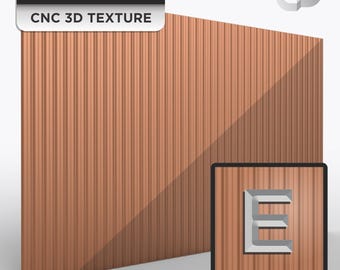 3D ribbed panel texture STL for CNC sign background seamless fluted corrugated wall pattern G 107