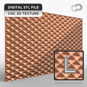 3D texture STL for CNC geometric wave panel seamless clean carve high resolution rotatable 48x96 inches sign background Poros G 123