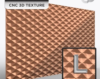 3D texture STL for CNC geometric wave panel seamless clean carve high resolution rotatable 48x96 inches sign background Poros G 123