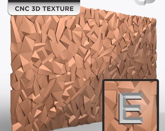 3D geometric rock texture STL CNC clean carve panel design download wall pattern signs G 108