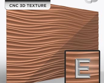 3D texture STL for CNC wave wall panel flowing ribbed pattern G 109