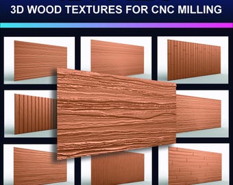 3D wood texture STL for CNC, 10 pack bundle, high resolution panel patterns for sign making and woodworking downloads