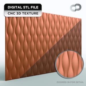 Textura 3D STL CNC patrón de onda tallado limpio mosaico sin juntas diseño de pared de fondo de letrero giratorio G129