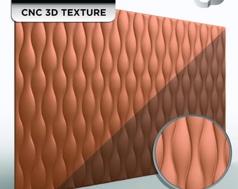 3D texture STL CNC wave pattern clean carve seamless tiling sign background wall design rotatable G129