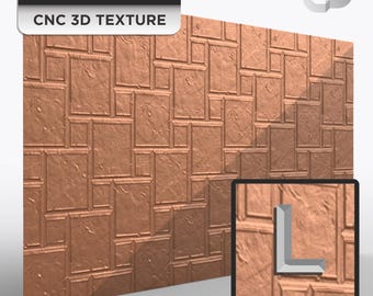3D CNC Texture STL File | Masonry or Metal Pattern | Wall Panels, Sign Backgrounds, Furniture Design G-125