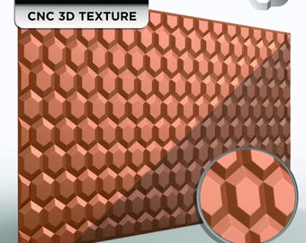 3D hex prism texture STL for CNC routing high resolution clean carve panel pattern for signs walls furniture G 141