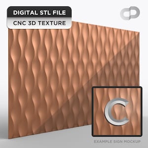 3D wave texture STL for CNC panel design sign background 48 x 96 high resolution Rhodes G 101