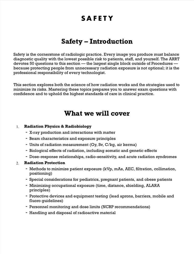 ARRT Study Guide - Rad School Survival Kit Series - Etsy
