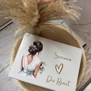 Braut Geschenkbox personalisiert – mit Name, Schlafmaske, Becher, Schmuckbox – Geschenk für Junggesellinnenabschied