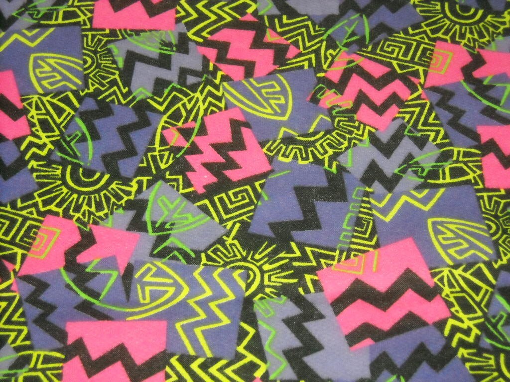 Vintage 80s Novelty Print Fabric, Featuring Bold Geometric Design, 60 X 32  EXTRA WIDE - Etsy
