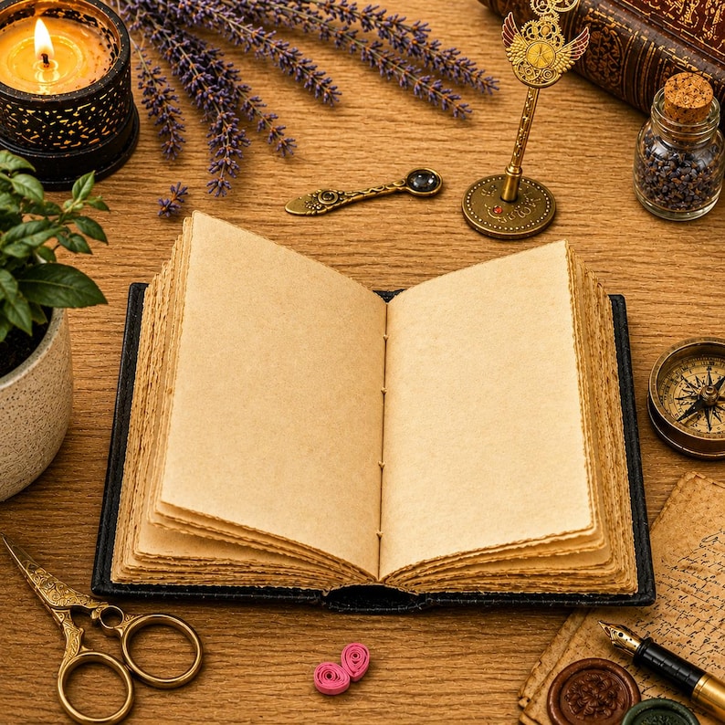 Raven Journal, Gothic Journal, Book of Shadows, Grimoire, Dark Academia, Leather Journal, Witchy Notebook, Spell Book, Antique Journal, Fantasy Journal, Handmade Diary, Gothic Gift, Raven Notebook