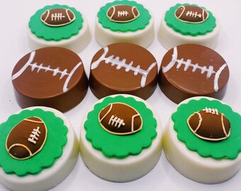 Football Chocolate Covered Oreos Set of 12 - Etsy