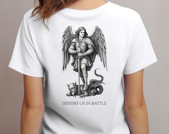 St. Michael Erzengel Defender Shirt | Christliches Engel-Gebets-T-Shirt
