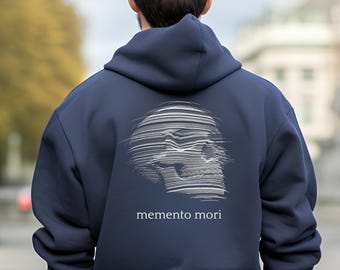 Memento Mori Skull Hoodie, Unisex Christian Pullover