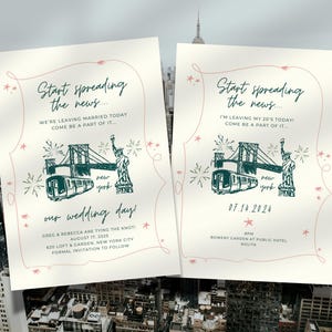 New York City Frank Sinatra Save the Date Sophisticated Invitation | Custom Templates for Weddings, Bachelorette, Birthday, Graduation