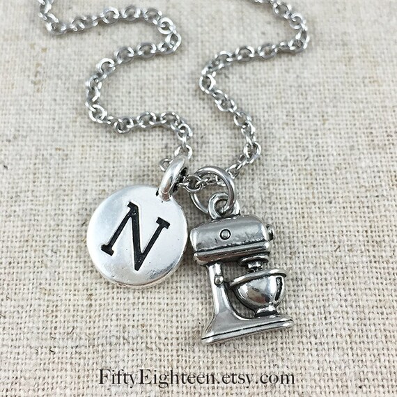 Items similar to Personalized Kitchen Mixer Charm Necklace
