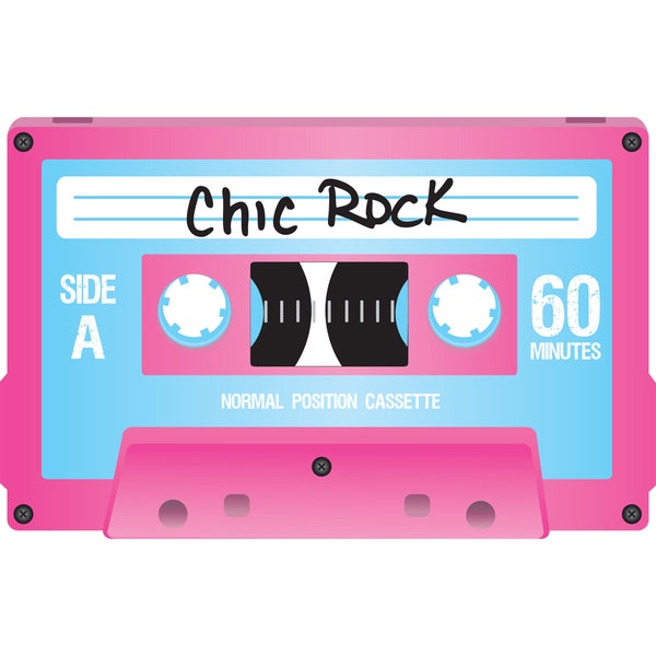 Retro "Chic Rock" Cassette Tape Clipart