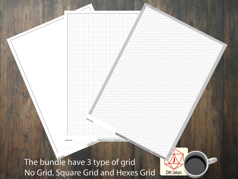 Map Grid Bundle Printable Grids for D&D Dungeons and Dragons Dnd 5e ...
