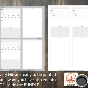 D&amp;D Monster Tracker | Monster Sheet | Printable and Editable Monster ...