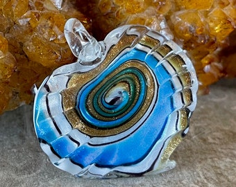 Swirled Glass Heart Pendant