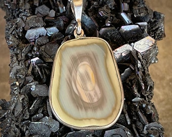 Imperial Jasper and Sterling Silver Pendant