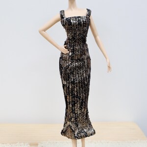 sequin dress toy adult Violet sequin dress for Rimdoll and fashion doll 12" same size