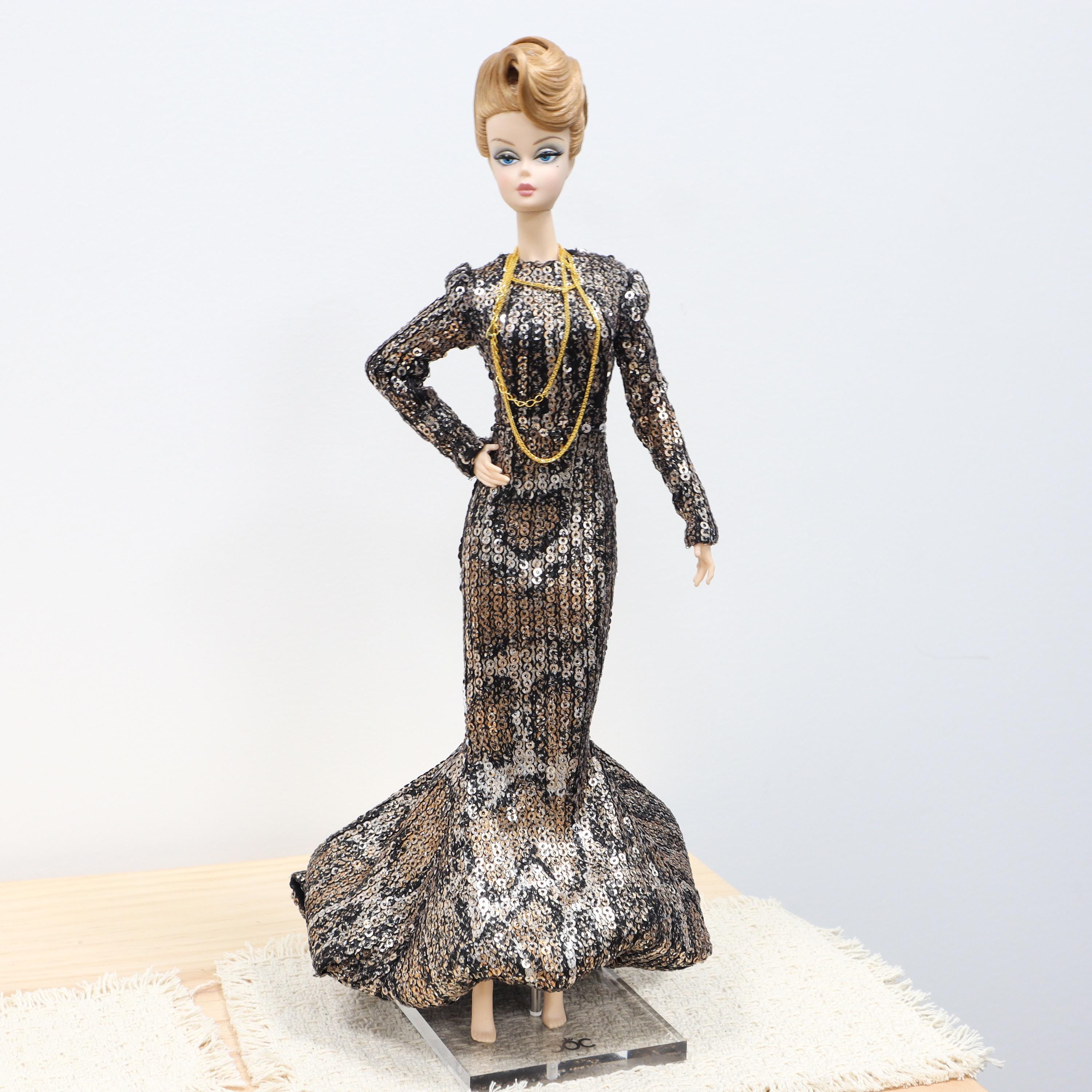 barbie black sparkly dress Sequin Regular Fit Hillara Strapless Mini Dress Size | UK sizes:10 A pink cape and