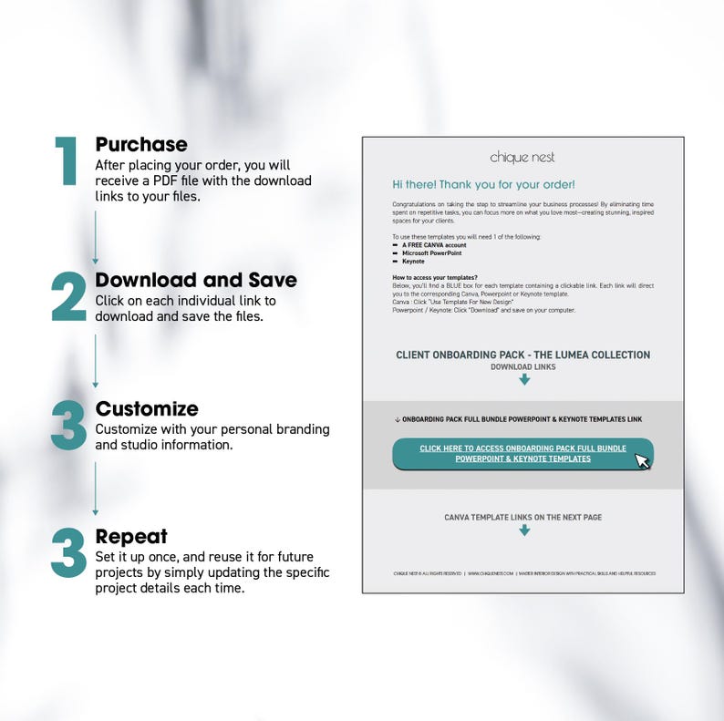 Interior Design CLIENT ONBOARDING Pack BUNDLE | Canva | Powerpoint ...