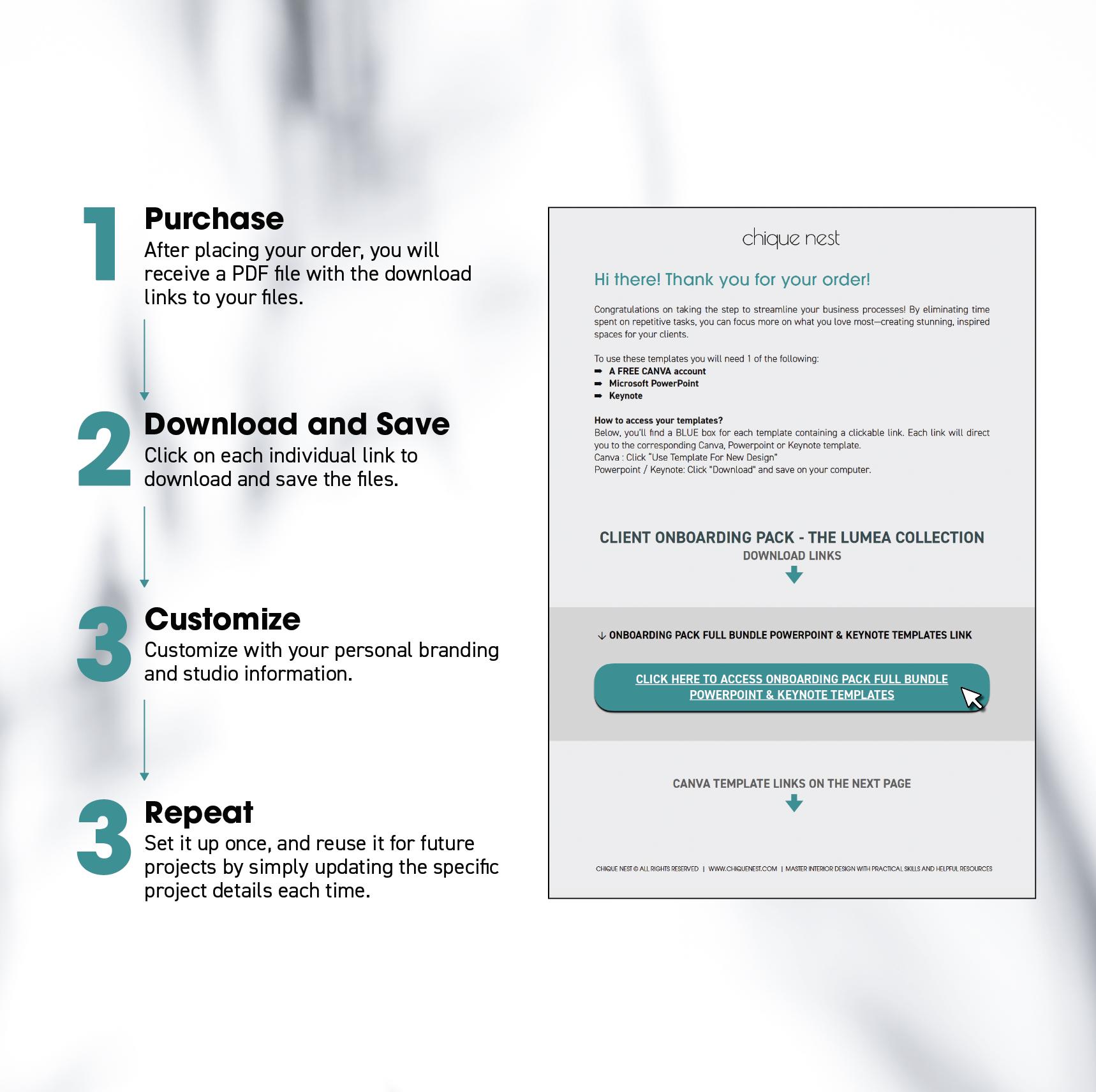 Interior Design CLIENT ONBOARDING Pack BUNDLE | Canva | Powerpoint ...