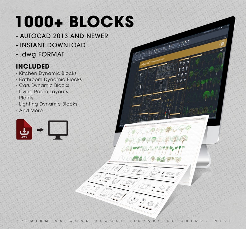 Premium DYNAMIC Autocad Blocks | CAD Blocks | 2D Drawings | Kitchen ...