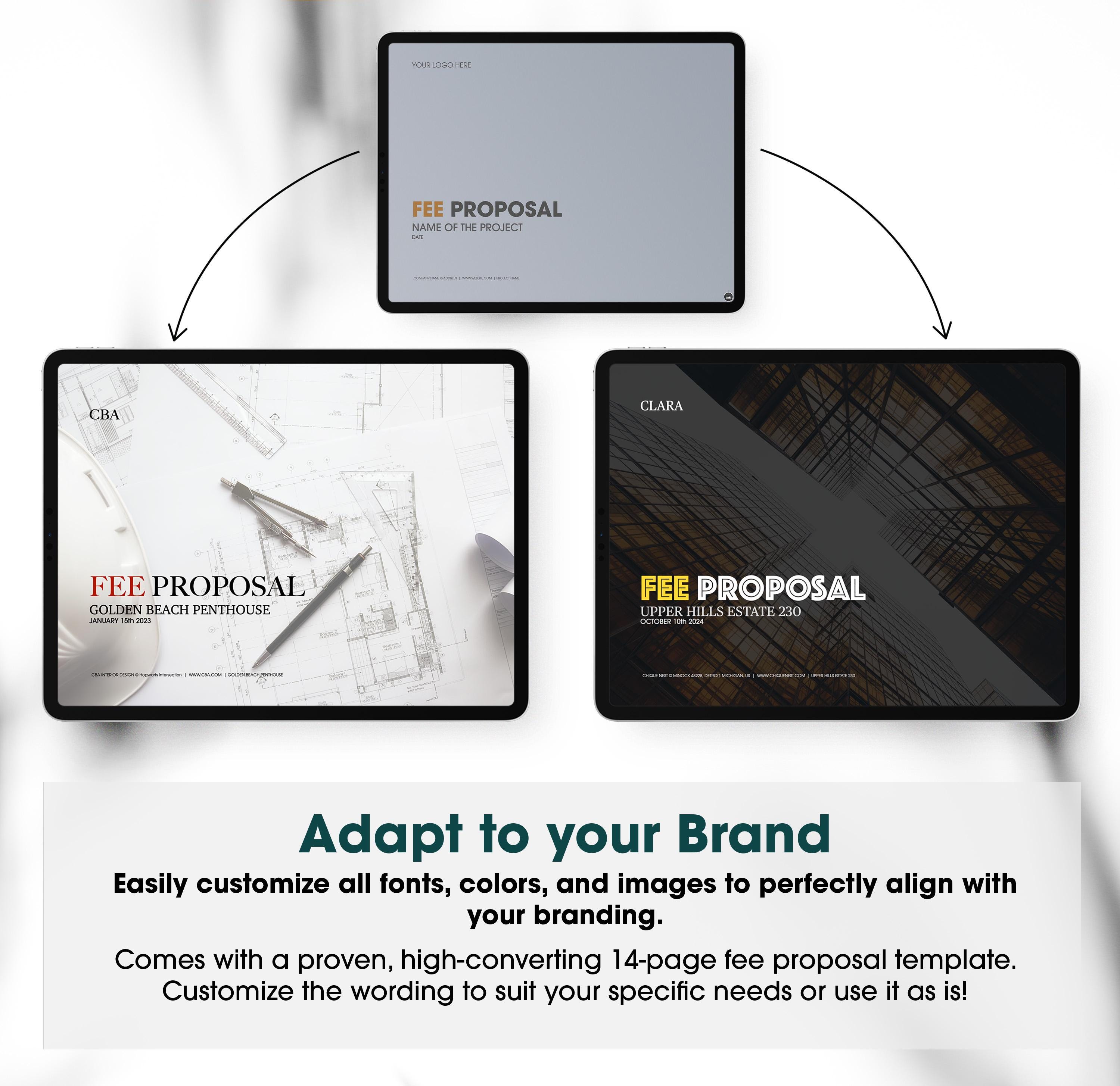 Interior Design FEE PROPOSAL Template | Canva | Powerpoint | Keynote ...