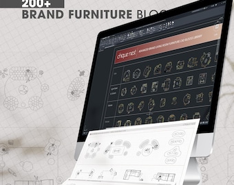 AutoCAD Brand Furniture Living Room Blocks  | CAD Blocks | 2D Drawings | Living Room AutoCAD Blocks | Furniture AutoCAD Blocks