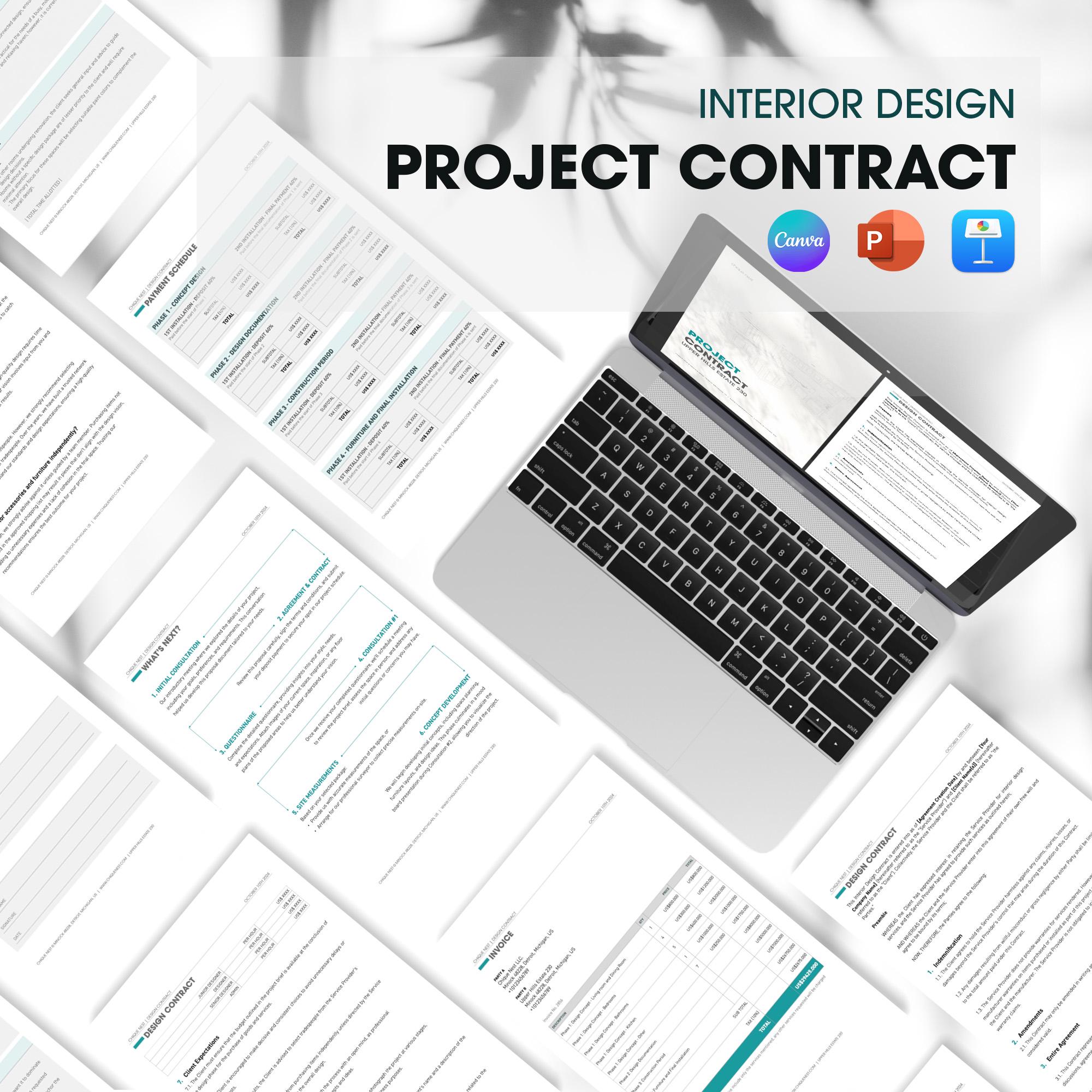 Interior Design PROJECT CONTRACT Template | Canva | Powerpoint ...
