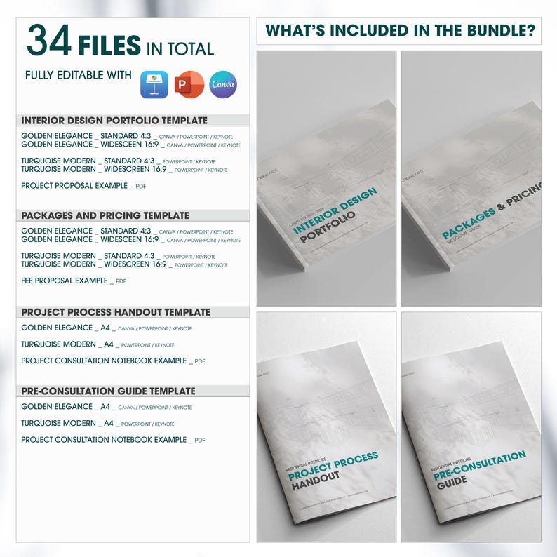 Interior Design CLIENT PROSPECTING Pack BUNDLE | Canva | Powerpoint ...