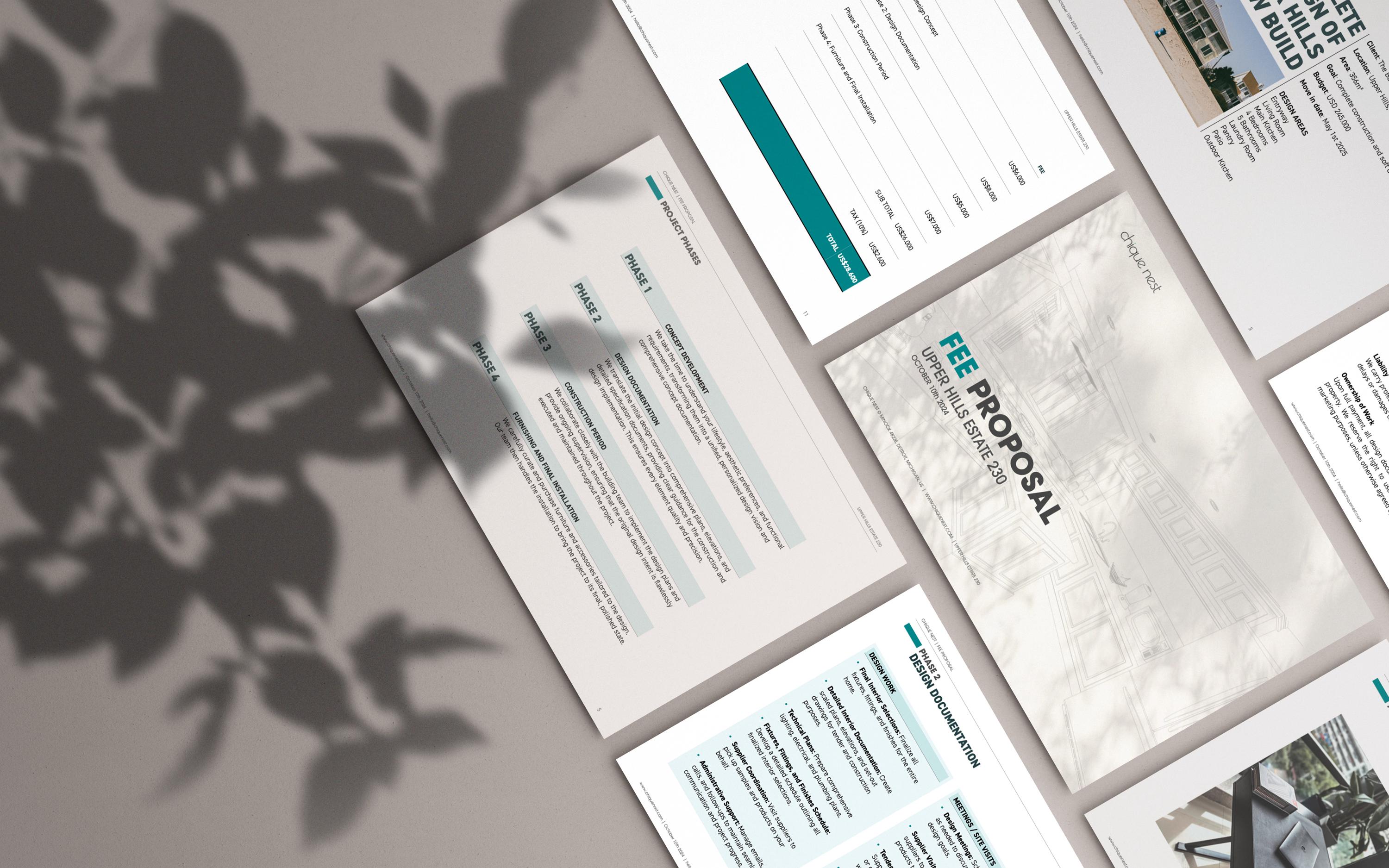Fee Proposal Powerpoint Example Interior Design FEE PROPOSAL Template | Canva | Powerpoint | Keynote ...