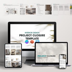 Interior Design PROJECT CLOSURE Template | Canva | PowerPoint | Keynote | Interior Design Client Handoff & Wrap-Up