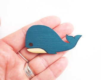 Whale Brooch, Bamboo Whale Brooch, Whale Gift