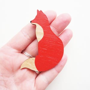 Fox Brooch, Fox Jewellery, Fox Gift, Woodland Brooch, Foxy Gifts, Animal Brooch, Laser Cut Brooch