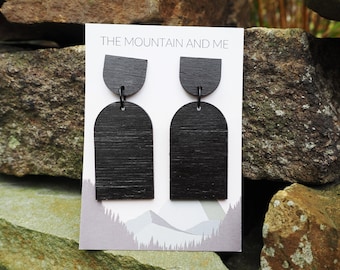 Black Earrings Dangle / Black Earrings Studs / Black Earrings for Women / Edgy Dangle Earrings